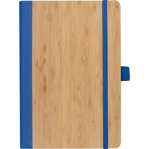 Notizbuch mit Gravur / Cover aus Bambus / DIN A5 / 192 Seiten / Farbe: blau