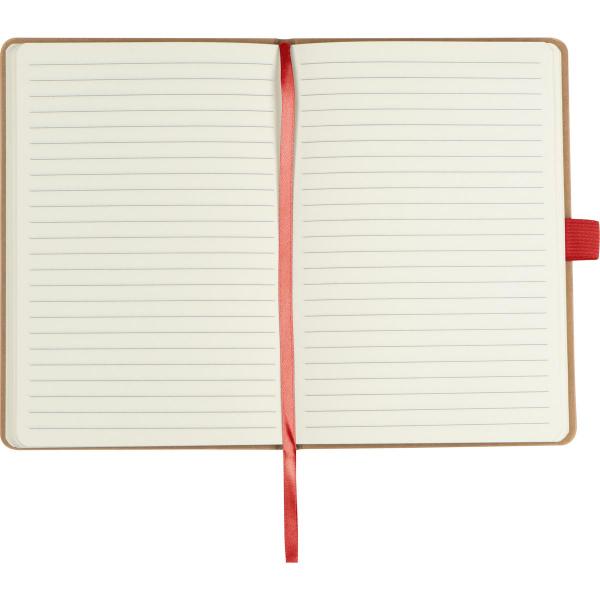 Notizbuch mit Gravur / Cover aus Bambus / DIN A5 / 192 Seiten / Farbe: rot