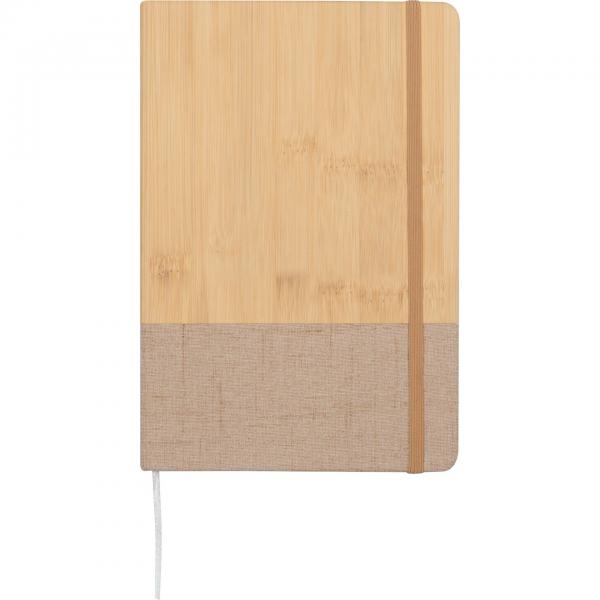 Notizbuch mit Gravur / Cover aus PU in Holzoptik und Baumwolle / 160 S. / DIN A5