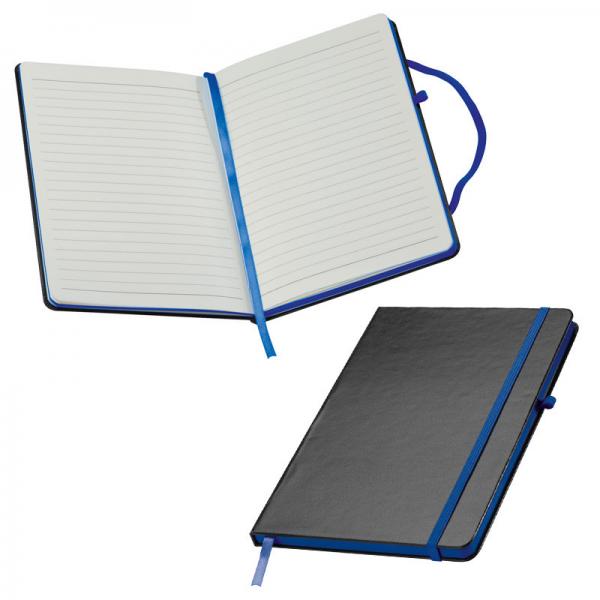 Notizbuch mit Gravur / DIN A5 / 160 S. / liniert / PU Hardcover / Farbe: blau