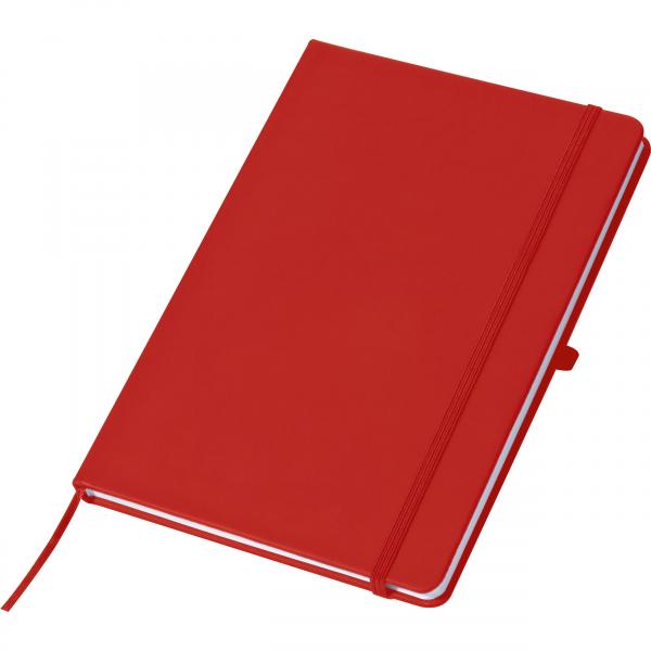 Notizbuch mit Gravur / DIN A5 / 160 Seiten / liniert / PU Hardcover / Farbe: rot