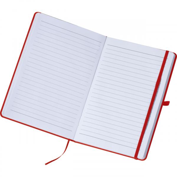 Notizbuch mit Gravur / DIN A5 / 160 Seiten / liniert / PU Hardcover / Farbe: rot