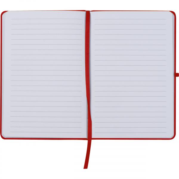 Notizbuch mit Gravur / DIN A5 / 160 Seiten / liniert / PU Hardcover / Farbe: rot