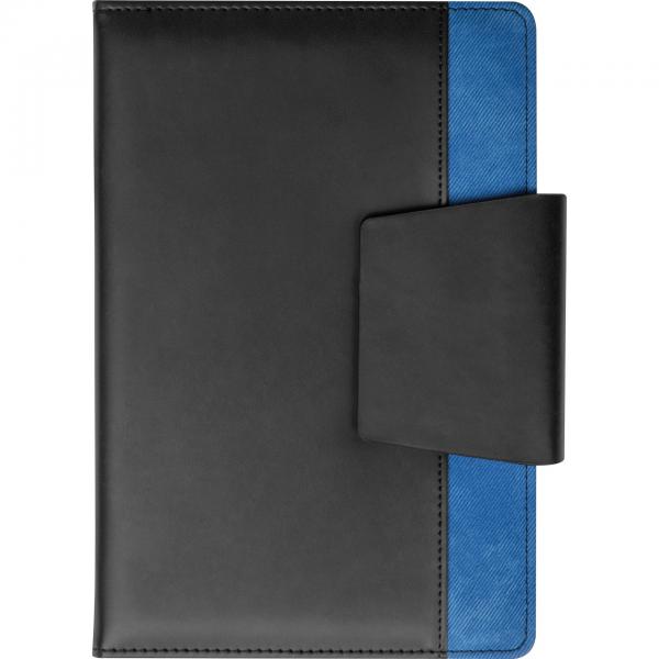 Notizbuch mit Gravur / DIN A5 / mit Magnetverschluss / 160 Seiten / Farbe: blau