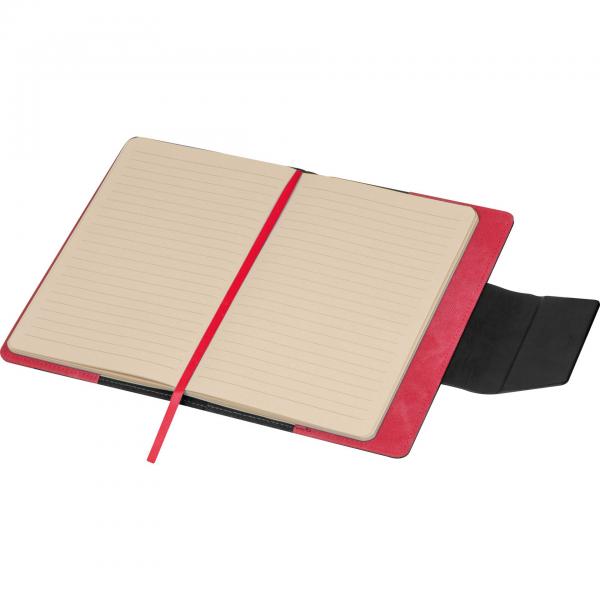 Notizbuch mit Gravur / DIN A5 / mit Magnetverschluss / 160 Seiten / Farbe: rot