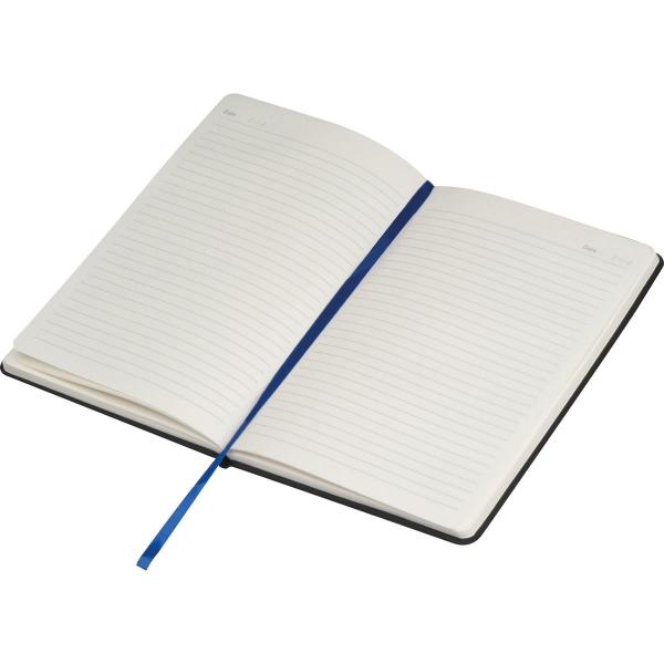 Notizbuch mit Gravur / DIN A5 / mit PU-Einband / liniert / Farbe: schwarz-blau