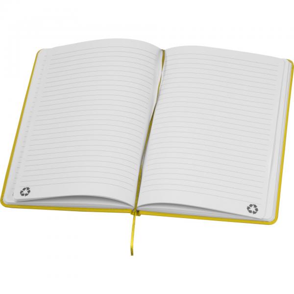 Notizbuch mit Gravur / DIN A5 / Umschlag aus PU / 160 Seiten / Farbe: gelb