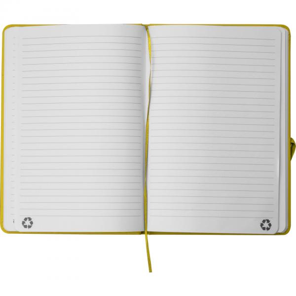 Notizbuch mit Gravur / DIN A5 / Umschlag aus PU / 160 Seiten / Farbe: gelb