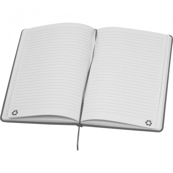 Notizbuch mit Gravur / DIN A5 / Umschlag aus PU / 160 Seiten / Farbe: grau
