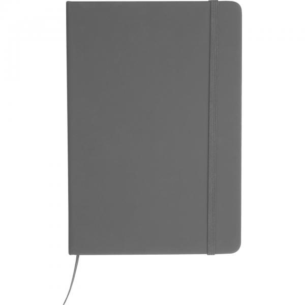 Notizbuch mit Gravur / DIN A5 / Umschlag aus PU / 160 Seiten / Farbe: grau