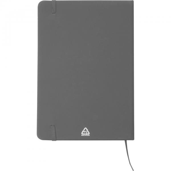 Notizbuch mit Gravur / DIN A5 / Umschlag aus PU / 160 Seiten / Farbe: grau