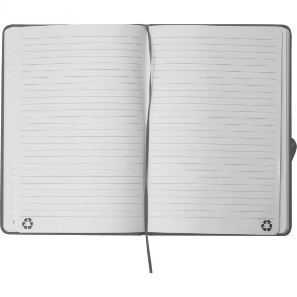Notizbuch mit Gravur / DIN A5 / Umschlag aus PU / 160 Seiten / Farbe: grau