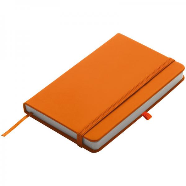 Notizbuch mit Gravur / DIN A6 / 160 S. / blanko / PU Hardcover / Farbe: orange