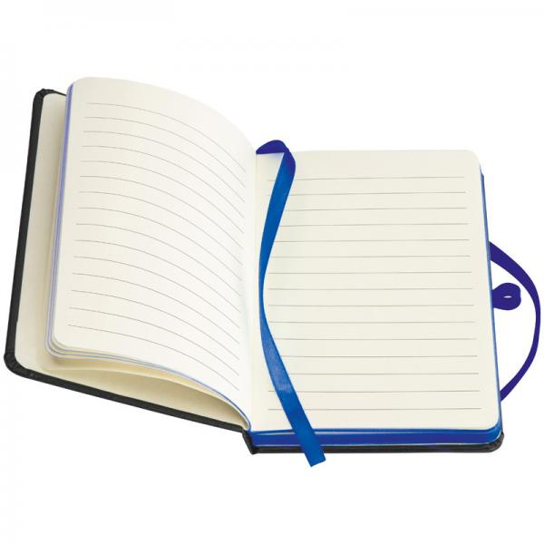 Notizbuch mit Gravur / DIN A6 / 160 S. / liniert / PU Hardcover / Farbe: blau