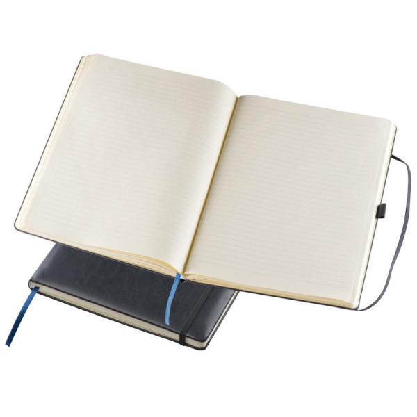 Notizbuch mit Gravur / mit Gummibandverschluss / DIN A4 / 160 Seiten / liniert