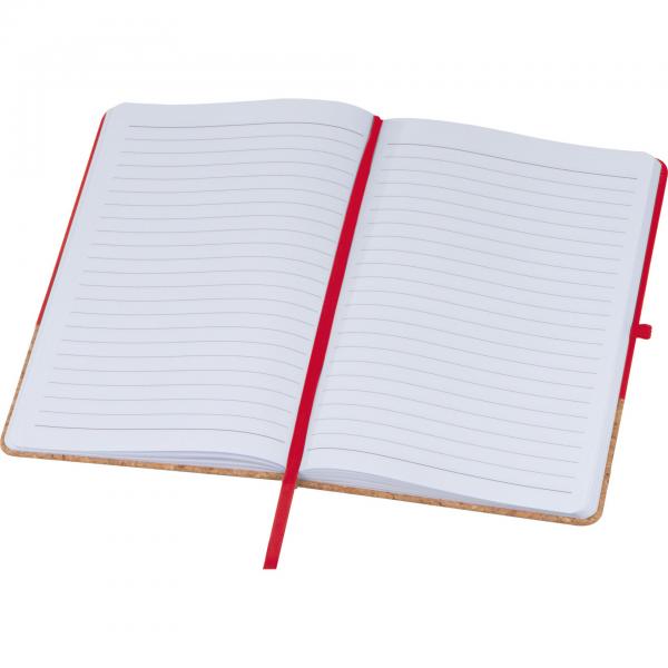 Notizbuch mit Gravur / mit PU-Kork Cover / A5 / 160 Seiten / Farbe: rot