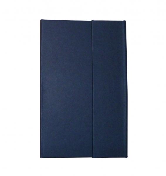 Notizbuch mit Magnetverschluß, 2 Blöcke und 5 Haftnotizstreifen / Farbe: blau