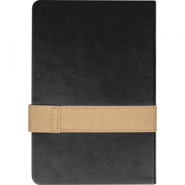 Notizbuch mit Magnetverschluss mit Namensgravur  - A5 - 160 S. - Farbe: schwarz
