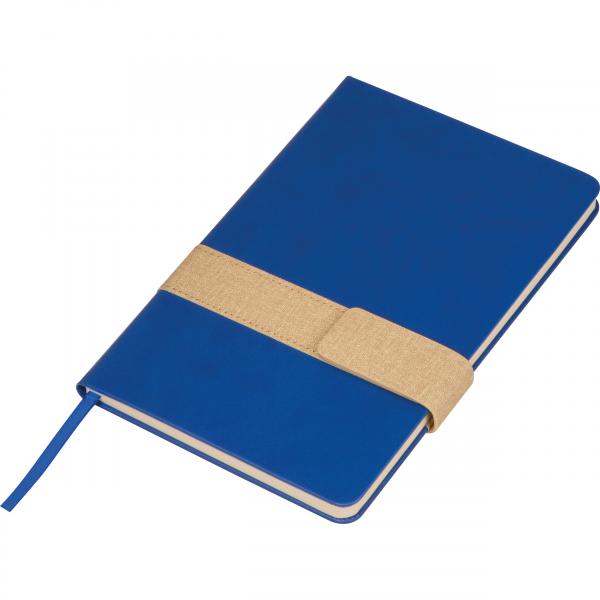 Notizbuch mit Magnetverschluss mit Namensgravur  - A5 - 160 Seiten - Farbe: blau