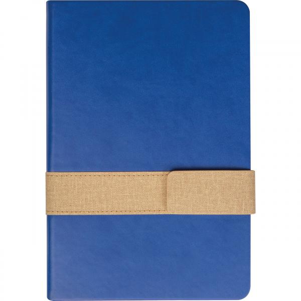 Notizbuch mit Magnetverschluss mit Namensgravur  - A5 - 160 Seiten - Farbe: blau