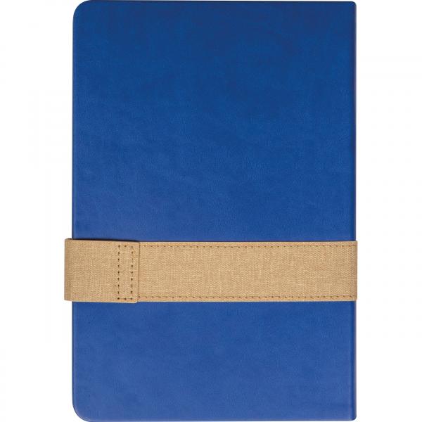 Notizbuch mit Magnetverschluss mit Namensgravur  - A5 - 160 Seiten - Farbe: blau