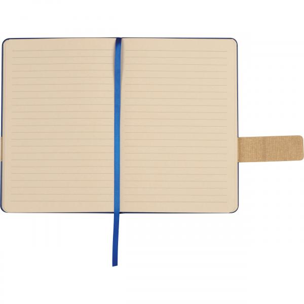Notizbuch mit Magnetverschluss mit Namensgravur  - A5 - 160 Seiten - Farbe: blau