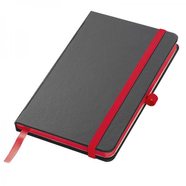Notizbuch mit Namensgravur - A6 - 160 S. - liniert - PU Hardcover - Farbe: rot