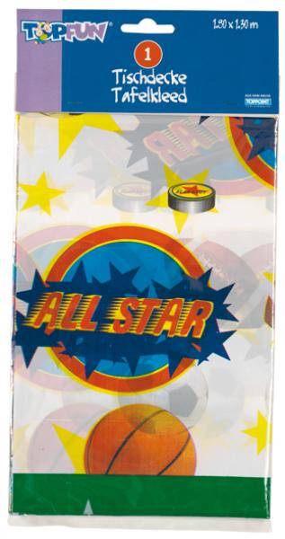 Party Geburtsag Tischdecke 1,8x1,3m "All Star"