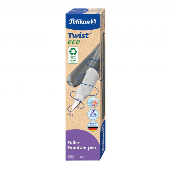 Pelikan Füllhalter / Füller / "Twist eco grau P457 M"