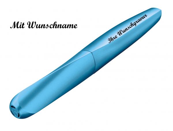 Pelikan Füllhalter mit Namensgravur - Füller "Twist P457 Frosted Blue M+1GTP FS"