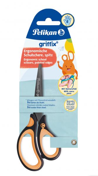 Pelikan griffix® Schulschere spitz / Farbe: Neon Black