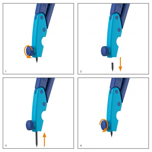 Pelikan griffix® Zirkel mit Spitzenschutz / Farbe: blau