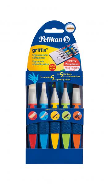 Pelikan Griffix Schulpinselstarter-Set / bestehend aus 5 Pinsel