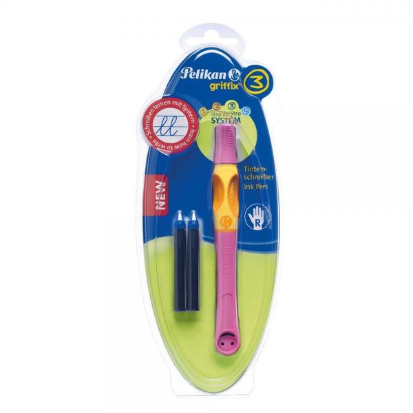 Pelikan Griffix3 Tintenschreiber / Farbe: Pink (Berry) / für Rechtshänder