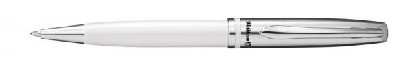 Pelikan Metall-Kugelschreiber mit Namensgravur + Veloursetui - Farbe: weiß