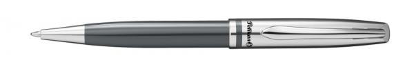 Pelikan Metall-Kugelschreiber mit Namensgravur + Veloursetui - glänzend warmgrau