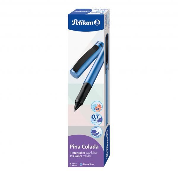 Pelikan Tintenroller Pina Colada mit Gravur / Farbe: blau metallic