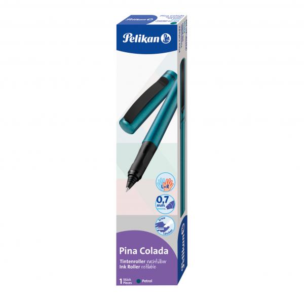 Pelikan Tintenroller Pina Colada mit Namensgravur - Farbe: petrol metallic