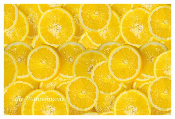Platzdeckchen mit Namen (Gravur) / Tischset "Lemons" / Größe: 45 x 30 cm