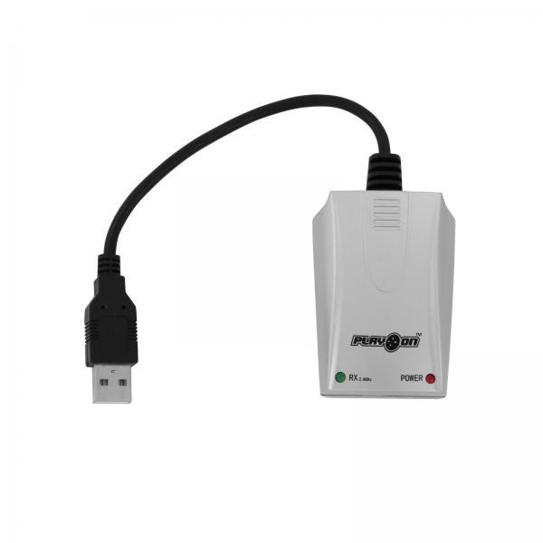 Play on Wireless Powershock Controller Gamepad für PC/USB schnurlos, silber