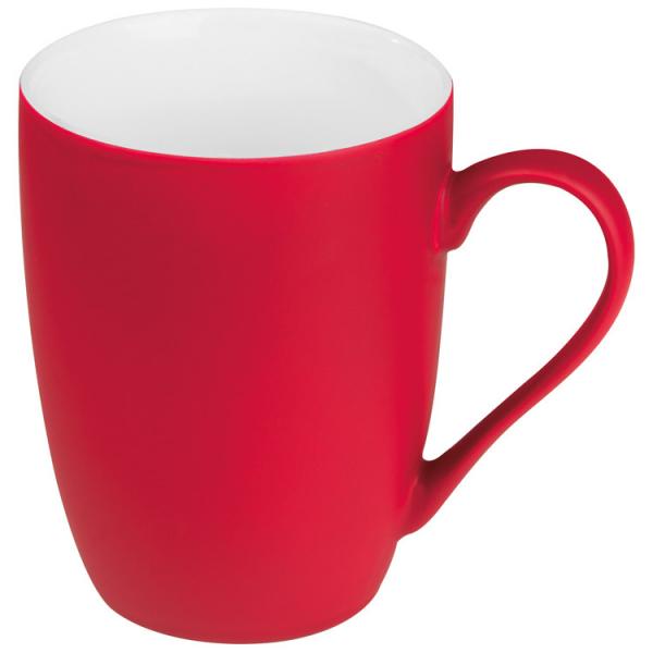 Porzellantasse / Kaffeetasse / Fassungsvermögen: 300 ml / Farbe: rot