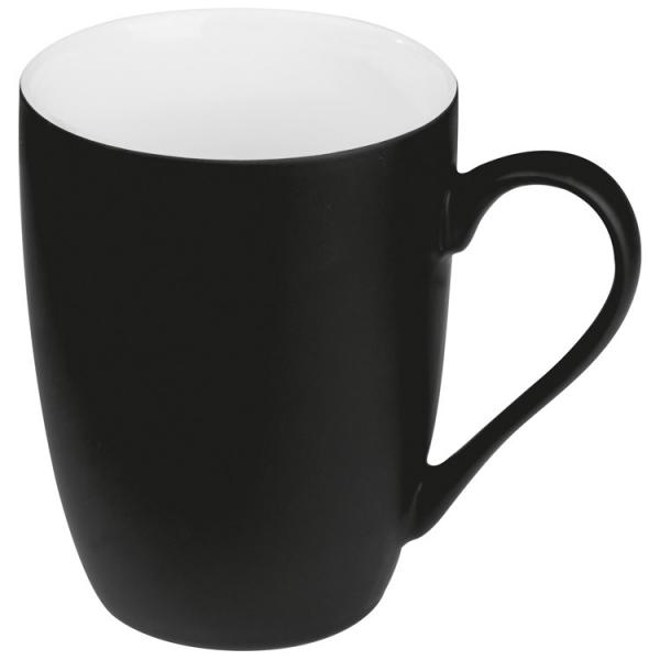 Porzellantasse / Kaffeetasse / Fassungsvermögen: 300 ml / Farbe: schwarz