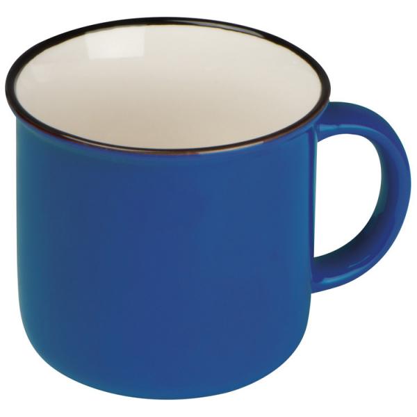 Retro Kaffeetasse / Nostalgietasse / aus Keramik / 350 ml / Farbe: blau