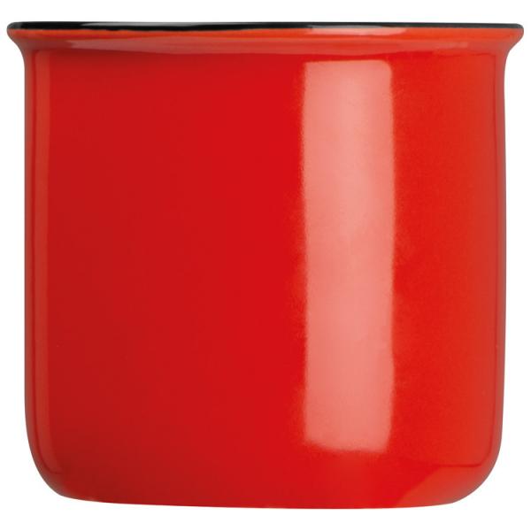 Retro Kaffeetasse / Nostalgietasse / aus Keramik / 350 ml / Farbe: rot