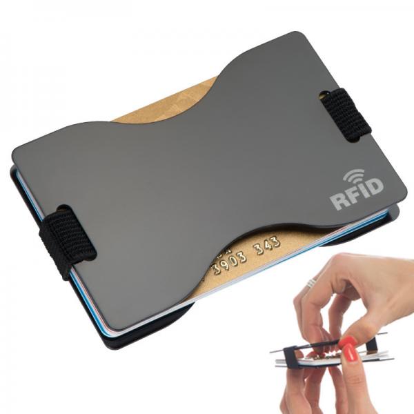 RFID Kartenhalter aus Metall / Kartenetui / Farbe: schwarz