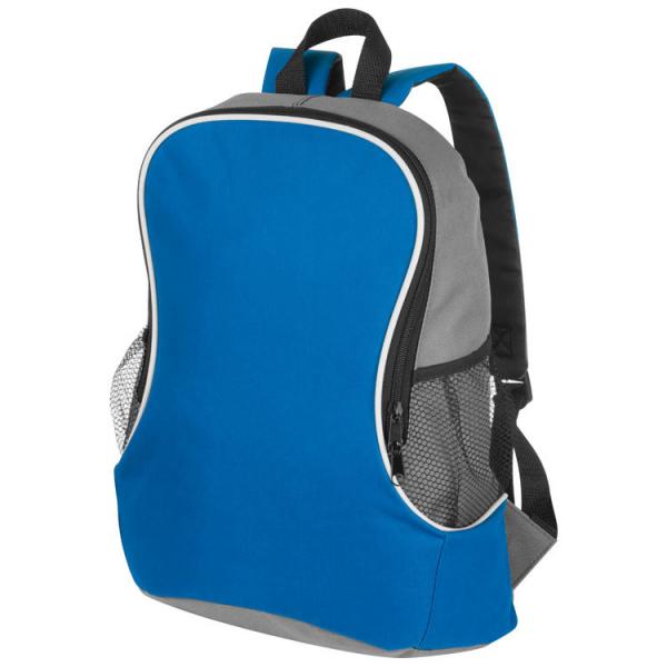 Rucksack mit Seitenfächern / aus Polyester / Farbe: blau