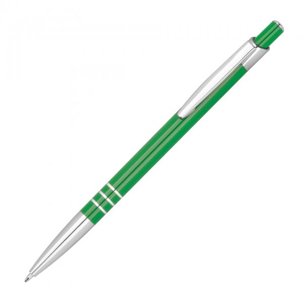 Schlanker Kugelschreiber aus Metall / Farbe: grün