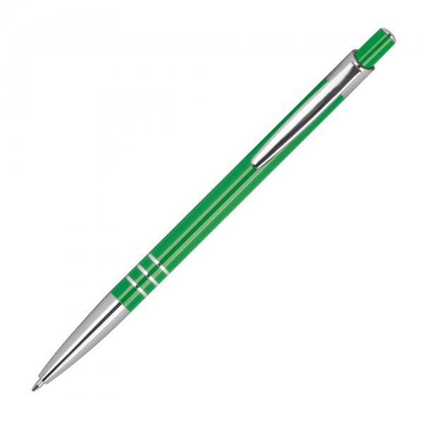 Schlanker Kugelschreiber aus Metall / Farbe: grün