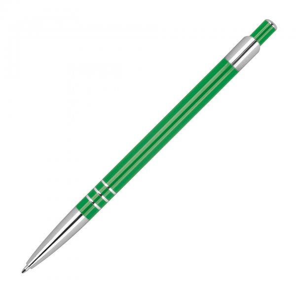 Schlanker Kugelschreiber aus Metall / Farbe: grün