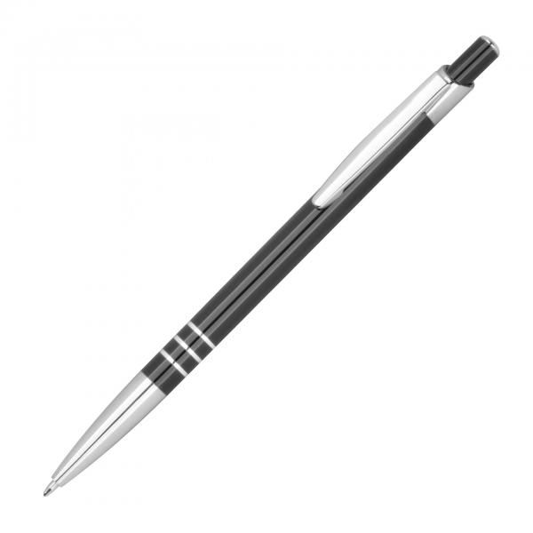 Schlanker Kugelschreiber aus Metall / Farbe: schwarz